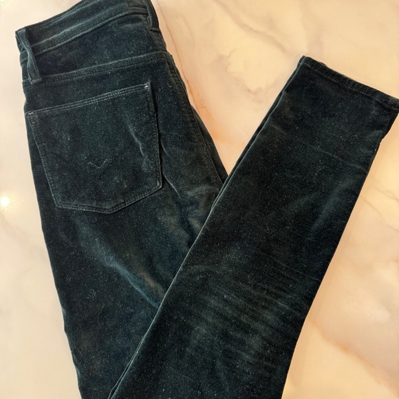 HUDSON Barbara High Waisted Skinny Ankle Jean Green Velvet Size 26 - Picture 5 of 7